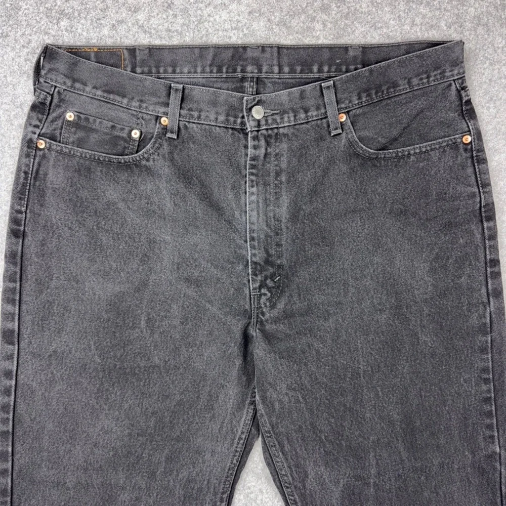 Levi's Jeans Mens 42x32 Black 550 Relaxed Fit Tapered Leg Cotton Denim Pants